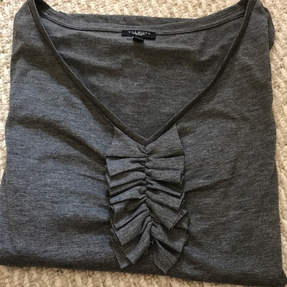NWOT Talbots Ruffle T-shirt - Picture 3 of 5